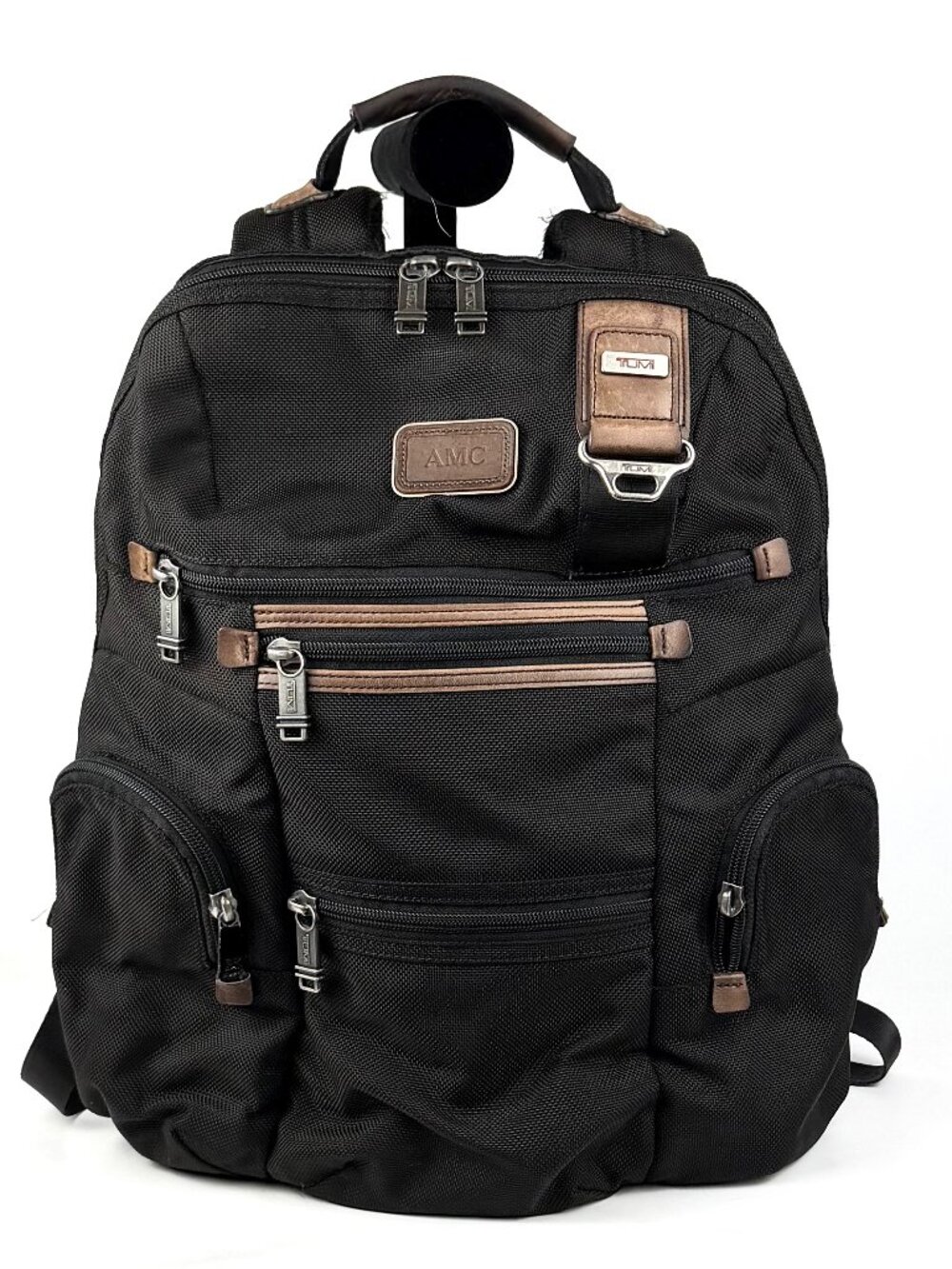 Tumi Alpha Bravo Knox Black Ballistic Nylon Leather Laptop Backpack 22681